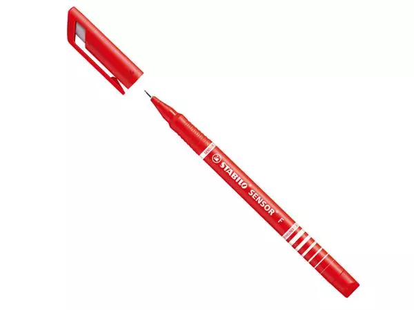 Een FINELINER STABILO SENSOR 189/40 F ROOD koop je bij Kantoorvakhandel van der Heijde