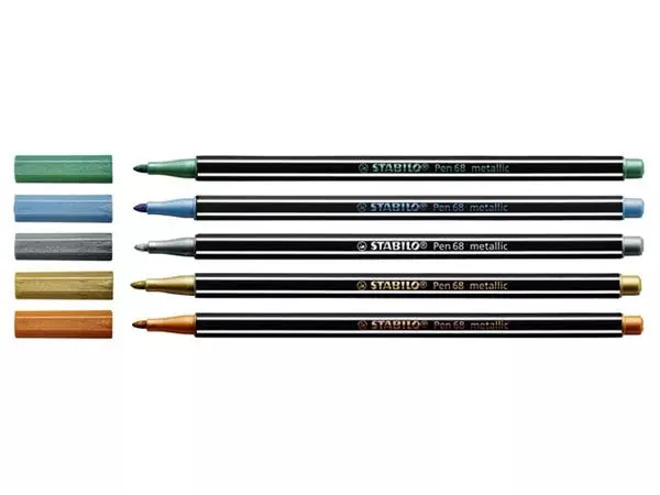 Een Viltstift STABILO Pen 68/836 medium metallic groen koop je bij EconOffice