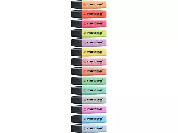 Een Markeerstift STABILO BOSS Original 70/4 pastel assorti etui à 4 stuks koop je bij Kantoorvakhandel van der Heijde