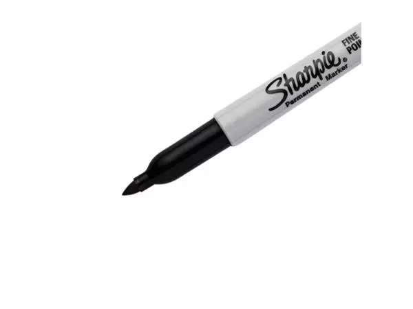 Een Viltstift Sharpie rond fijn zwart blister à 2 stuks koop je bij NiceSupplies.nl