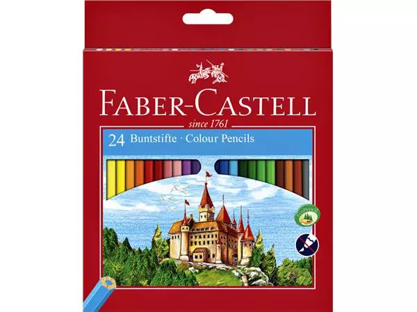 Een Kleurpotloden Faber-Castell assorti set à 24 stuks koop je bij Totaal Kantoor Goeree