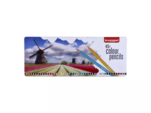 Een Kleurpotloden Bruynzeel Holland blik à 45 stuks assorti koop je bij Van Hoye Kantoor BV