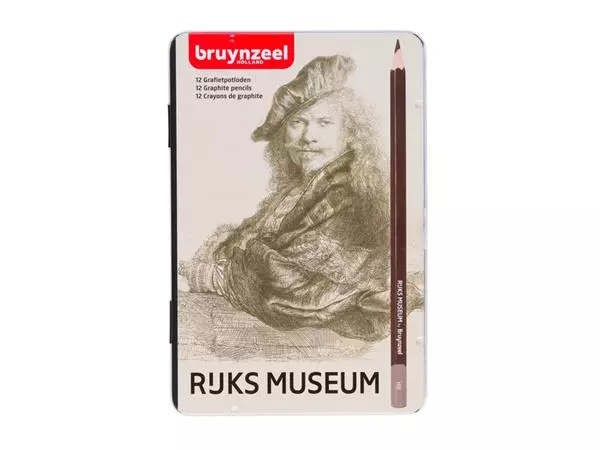 Een Grafietpotlood Bruynzeel Rijksmuseum Rembrandt set á 12 breedtes grijs koop je bij NiceSupplies.nl