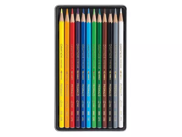 Een Kleurpotloden Caran d'Ache Prismalo 12stuks assorti koop je bij NiceSupplies.nl