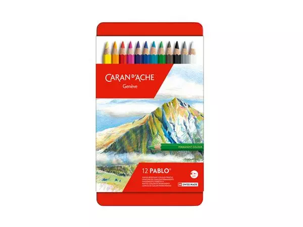 Een Crayon de couleur Cara d’Ache Pablo 12 pièces assorti koop je bij QuickOffice BV