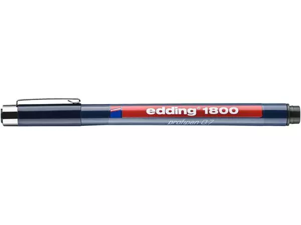 Een Fineliner edding 1800 0.7mm zwart koop je bij Buro De Peuter