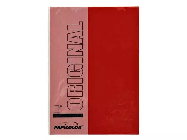 Een Kopieerpapier Papicolor A4 200gr 6vel rood koop je bij Van Leeuwen Boeken- en kantoorartikelen