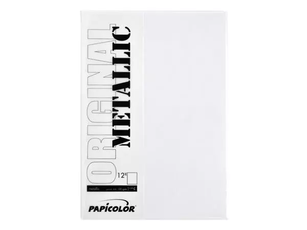 Een Kopieerpapier Papicolor A4 120gr 6 vel metallic parelwit koop je bij Unimark Office B.V.