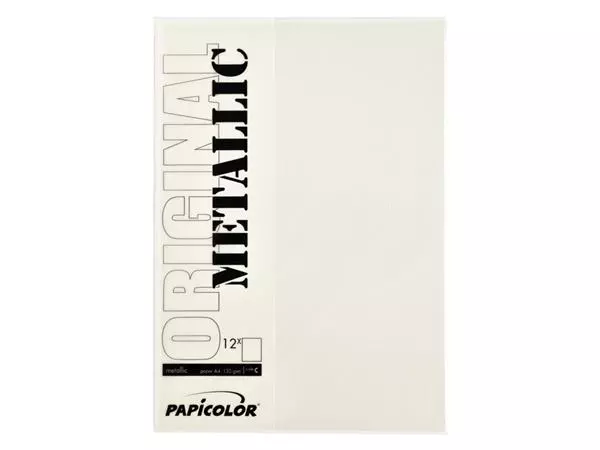 Een Kopieerpapier Papicolor A4 120gr 6 vel metallic ivoor koop je bij Kantoorvakhandel van der Heijde