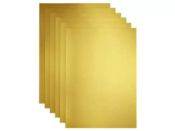 Een Kopieerpapier Papicolor A4 120gr 6vel metallic goud koop je bij Totaal Kantoor Goeree