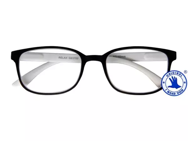 Een Leesbril I Need You +1.00 dpt Relax zwart-wit koop je bij Van Leeuwen Boeken- en kantoorartikelen