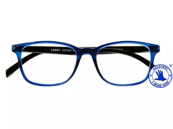 Leesbril I Need You +2.50 dpt Lucky blauw-zwart