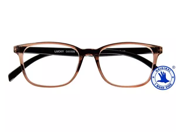 Een Leesbril I Need You +2.00 dpt Lucky bruin-zwart koop je bij EconOffice