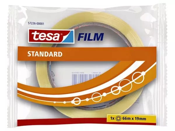 Een Plakband tesafilm® Standaard 66mx19mm transparant koop je bij Kantoorvakhandel van der Heijde