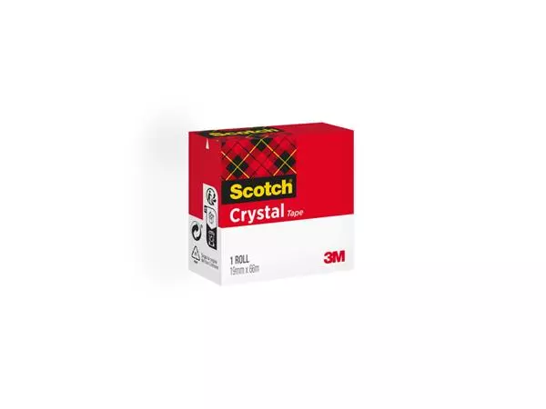 Een Plakband Scotch Crystal 600 19mmx66m transparant koop je bij Goedkope Kantoorbenodigdheden