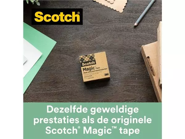 Een Plakband Scotch Magic 900 19mmx30m onzichtbaar mat koop je bij Buro De Peuter