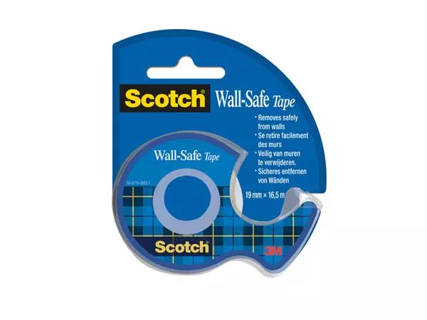 Een Plakband Scotch 19mmx16.5m Wall Safe + handafroller koop je bij EconOffice