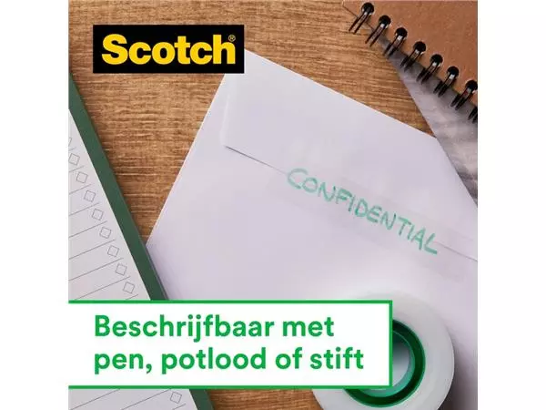 Een Plakband Scotch Magic 810 19mmx33m onzichtbaar mat 7+1 gratis koop je bij Buro De Peuter