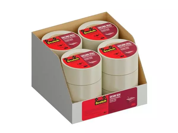 Een Verpakkingstape Scotch Secure Seal 50mmx50m transparant koop je bij Goedkope Kantoorbenodigdheden