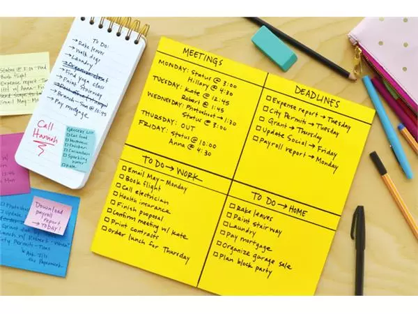 Een Memoblok Post-it Super Sticky Big Notes BN11-EU geel 279x279mm 30 vel koop je bij Unimark Office B.V.