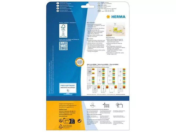 Een Etiket HERMA 5140 63.5x29.6mm neongeel 540stuks koop je bij Goedkope Kantoorbenodigdheden