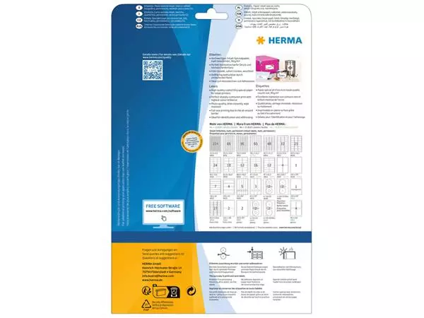 Een Etiket HERMA 8831 25.4x25.4mm mat wit 1650stuks koop je bij Kantoorvakhandel van der Heijde