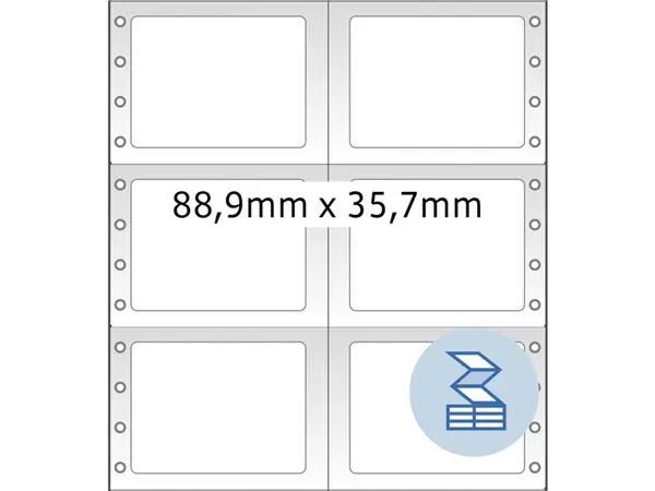 Een ETIKET HERMA 8220 88.9X35.7MM 2-BAANS WIT 8000ST koop je bij Kantoorvakhandel van der Heijde