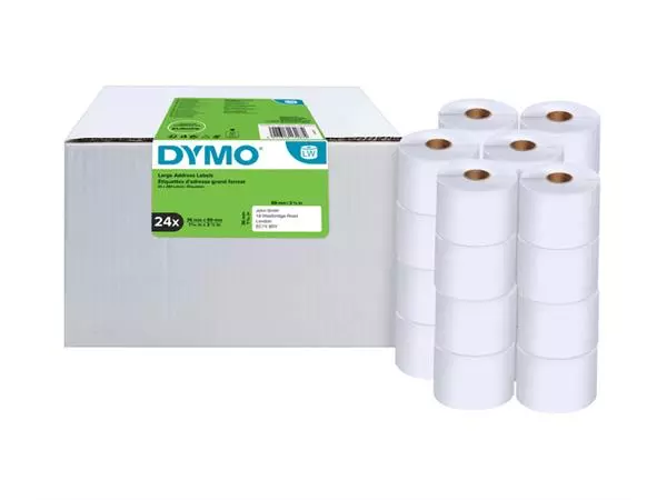 Een Etiket Dymo LabelWriter adressering 36x89mm 24 rollen á 260 stuks wit koop je bij L&N Partners voor Partners B.V.
