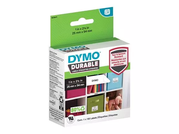 Een Etiket Dymo LabelWriter industrieel 25x54mm 1 rol á 160 stuks wit koop je bij EconOffice