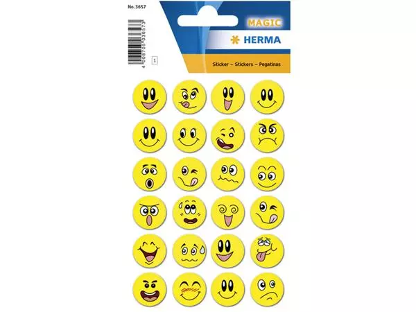 Een Etiket HERMA 3657 smiley met wiebeleffect koop je bij Kantoorvakhandel van der Heijde