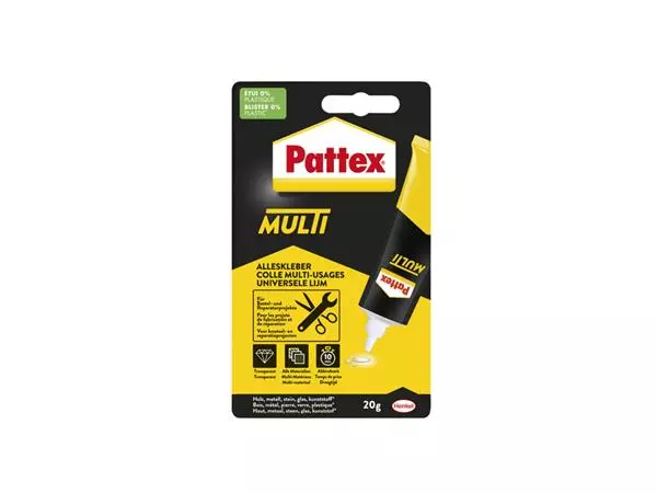 Alleslijm Pattex Multi tube 20 gram op blister