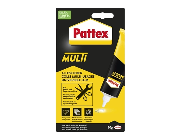 Een Alleslijm Pattex Multi tube 50gram op blister koop je bij Dillen BV