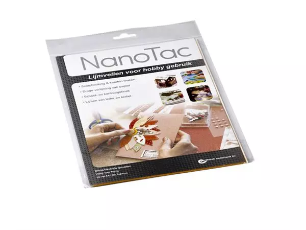 Een Lijmvel NanoTac hobby A4 folie set à 10 vel koop je bij Van Leeuwen Boeken- en kantoorartikelen