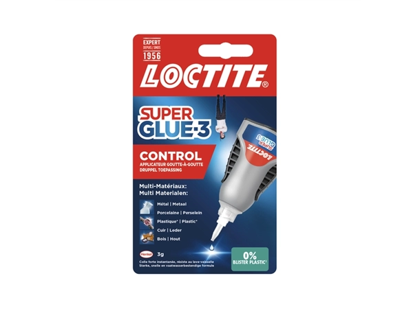 Een Secondelijm Loctite Control tube 3 gram op blister koop je bij KantoorProfi België BV