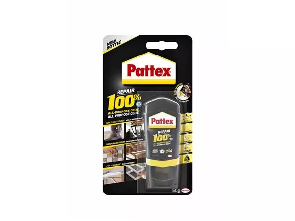 Een Alleslijm Pattex 100% tube 50 gram op blister koop je bij Buro De Peuter