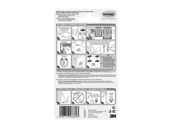 Een Bevestigingsstrip Command middelgroot klik vast 5,4kg zwart koop je bij NiceSupplies.nl