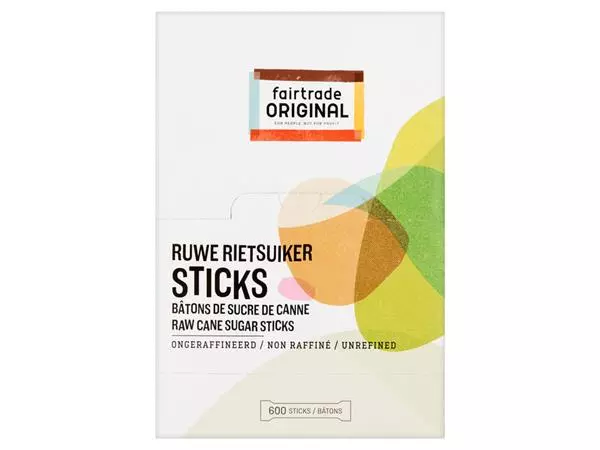 Een Rietsuikersticks Fairtrade Original 600 stuks koop je bij NiceSupplies.nl