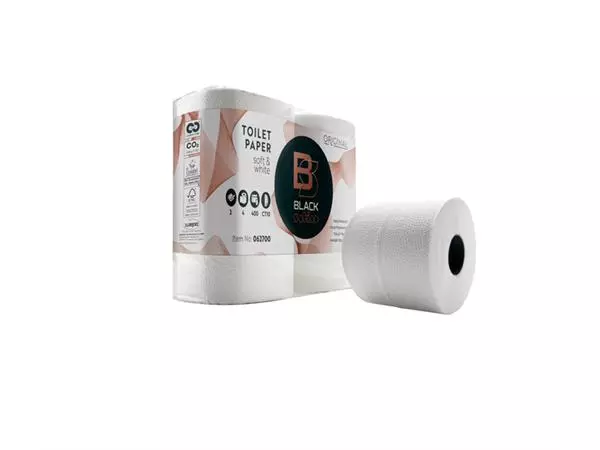 Een Toiletpapier BlackSatino Original CT10 2-laags 400vel wit 062700 koop je bij Van Hoye Kantoor BV