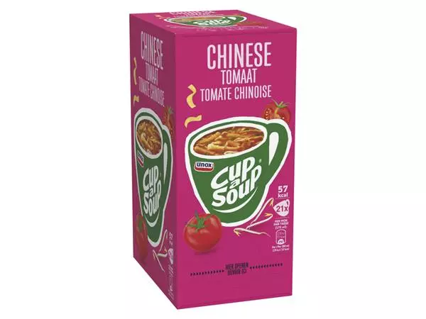 Een Cup-a-Soup Unox Chinese tomaten 21x175ml koop je bij Buro De Peuter