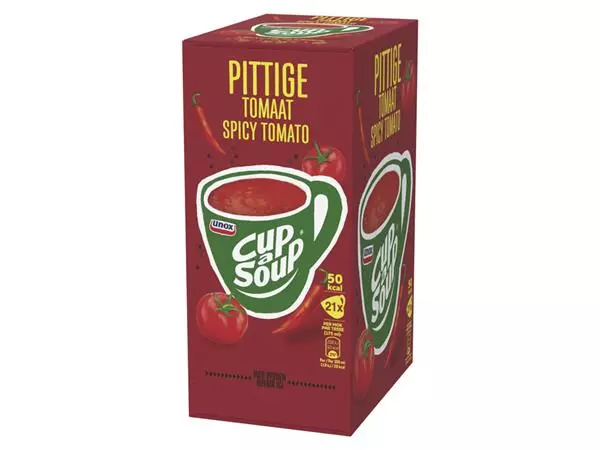 Een Cup-a-Soup Unox pittige tomaat 21x175ml koop je bij Unimark Office B.V.