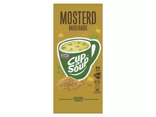 Een Cup-a-Soup Unox mosterd 21x175ml koop je bij Unimark Office B.V.