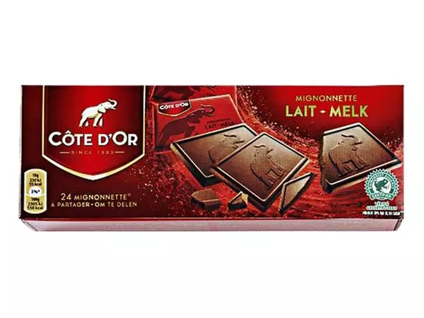 Een Chocolade Cote d'Or mignonnette melk 24x10 gram koop je bij Totaal Kantoor Goeree