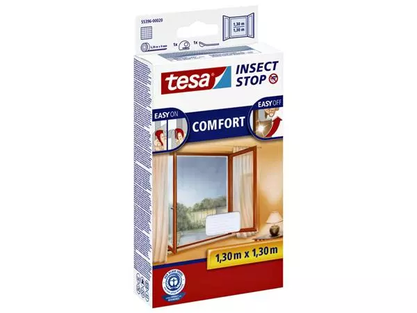 Een Insectenhor tesa® Insect Stop COMFORT raam 1,3x1,3m wit koop je bij NiceSupplies.nl