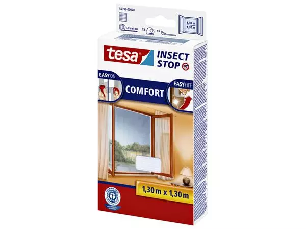 Een Insectenhor tesa® Insect Stop COMFORT raam 1,3x1,3m wit koop je bij Buro De Peuter