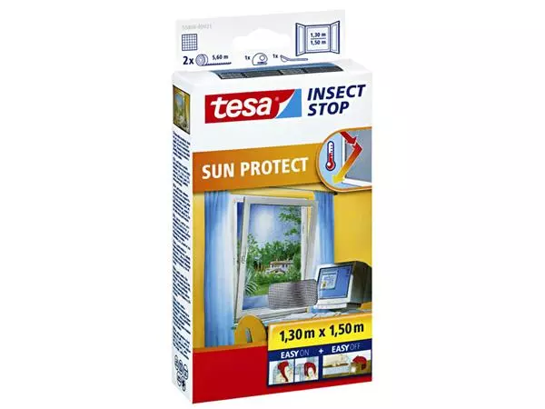 Een Insectenhor tesa® Insect Stop SUN PROTECT raam 1,3x1,5m antraciet koop je bij Buro De Peuter