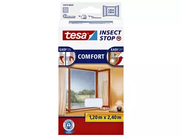 Een Insectenhor tesa® Insect Stop COMFORT buitendraaiende ramen 1,2x2,4m wit koop je bij NiceSupplies.nl