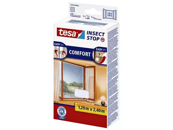 Een Insectenhor tesa® Insect Stop COMFORT buitendraaiende ramen 1,2x2,4m wit koop je bij Buro De Peuter