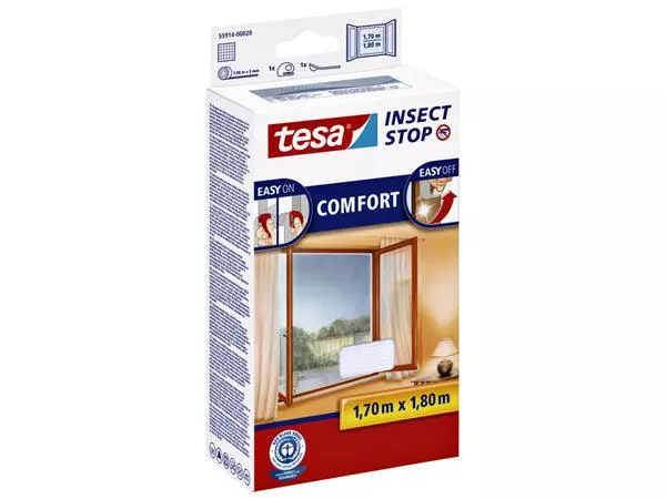 Een Insectenhor tesa® Insect Stop COMFORT raam 1,7x1,8m wit koop je bij Buro De Peuter