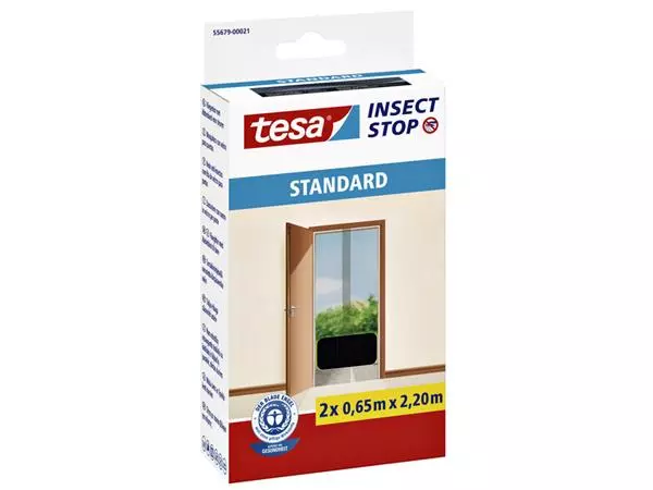 Een Insectenhor tesa® Insect Stop STANDARD deur 2x 0,65x2,20m antraciet koop je bij NiceSupplies.nl