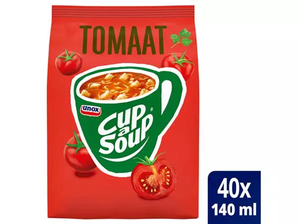 Een Cup-a-Soup Unox machinezak tomaat 140ml koop je bij EconOffice